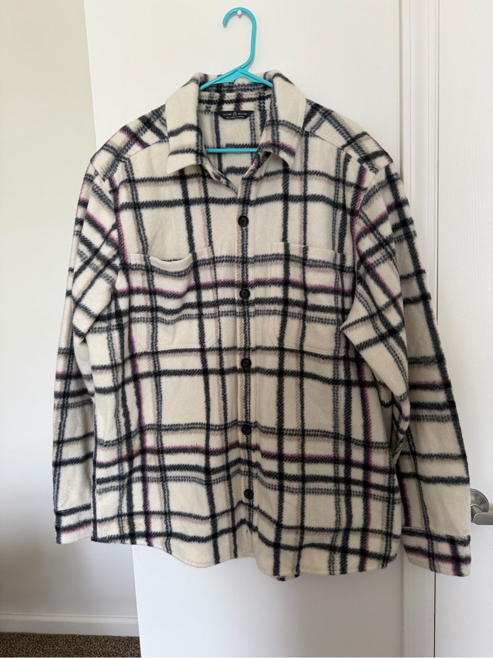 Alpine Cream Plaid Lightweight Shirt Jacket